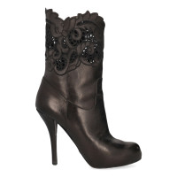 Ermanno Scervino Bottines en Cuir en Noir