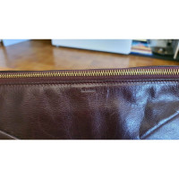 Jil Sander Clutch aus Leder in Bordeaux