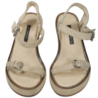 Ann Demeulemeester Sandalen aus Wildleder in Beige