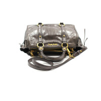 Miu Miu Shopper aus Leder in Grau