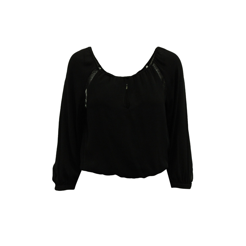 Alice + Olivia Top Silk in Black