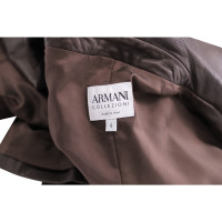 Armani Jacke/Mantel aus Leder in Braun