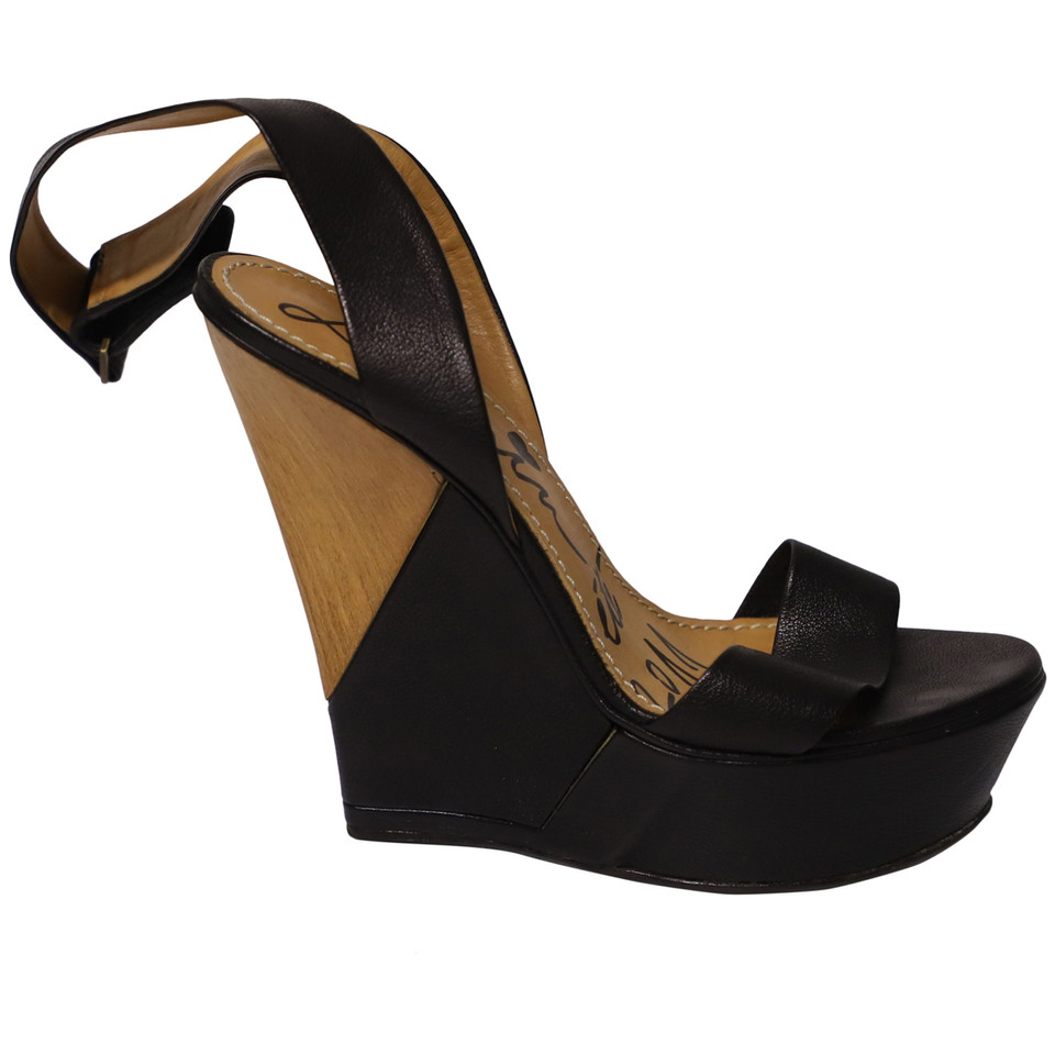 Lanvin Wedges Leather in Black