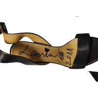 Lanvin Wedges Leather in Black