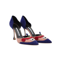 Manolo Blahnik Pumps/Peeptoes aus Wildleder