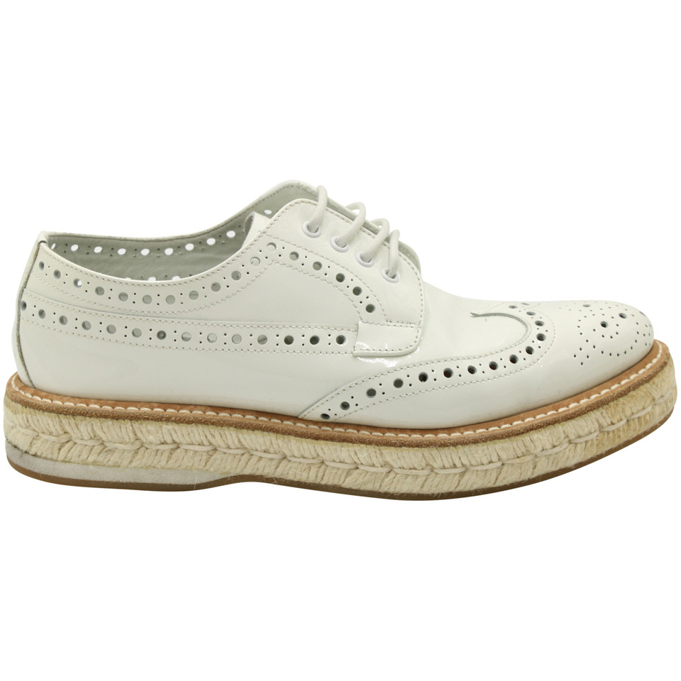 Church's Lace-up shoes Patent leather in White