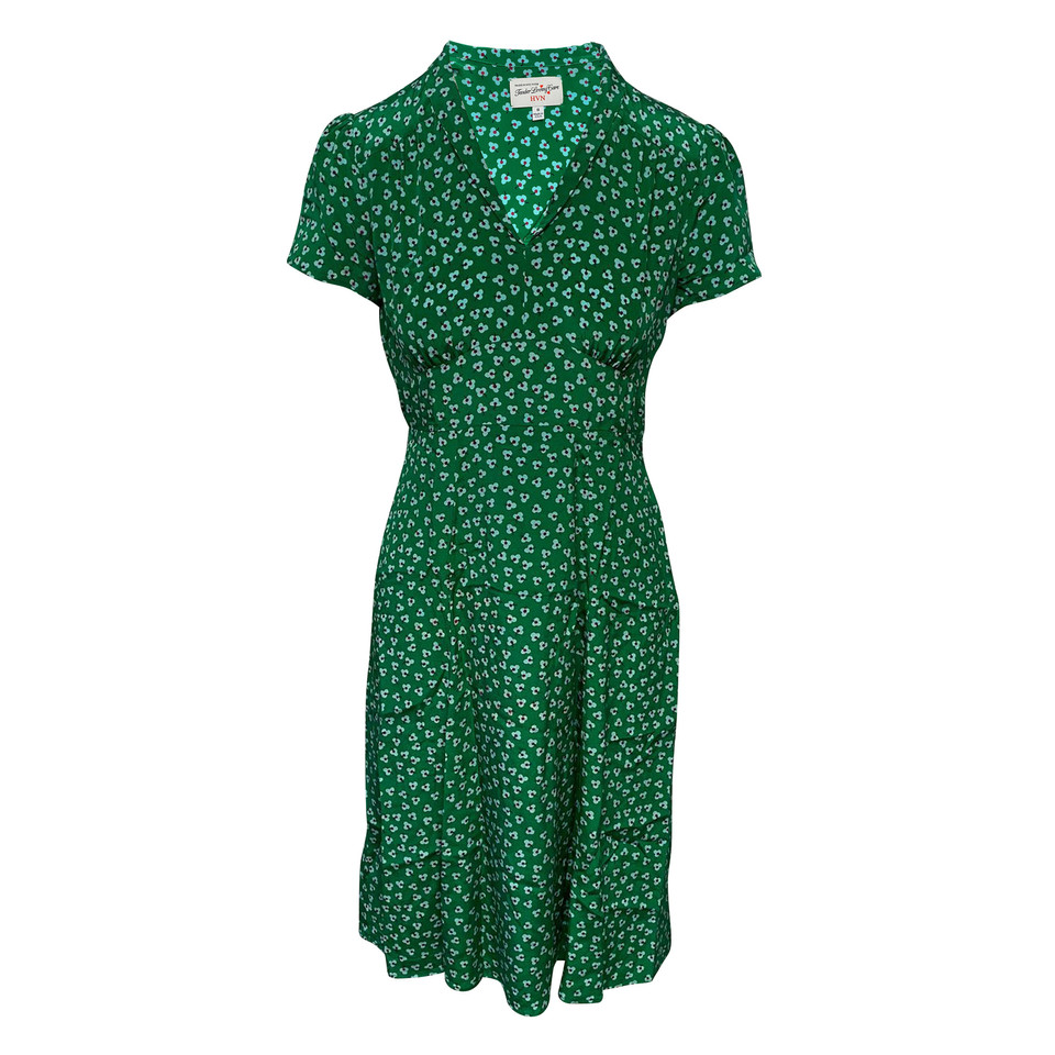 Hvn Dress Silk in Green