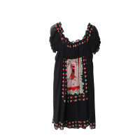 Anna Sui Kleid aus Seide in Schwarz