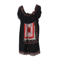Anna Sui Kleid aus Seide in Schwarz