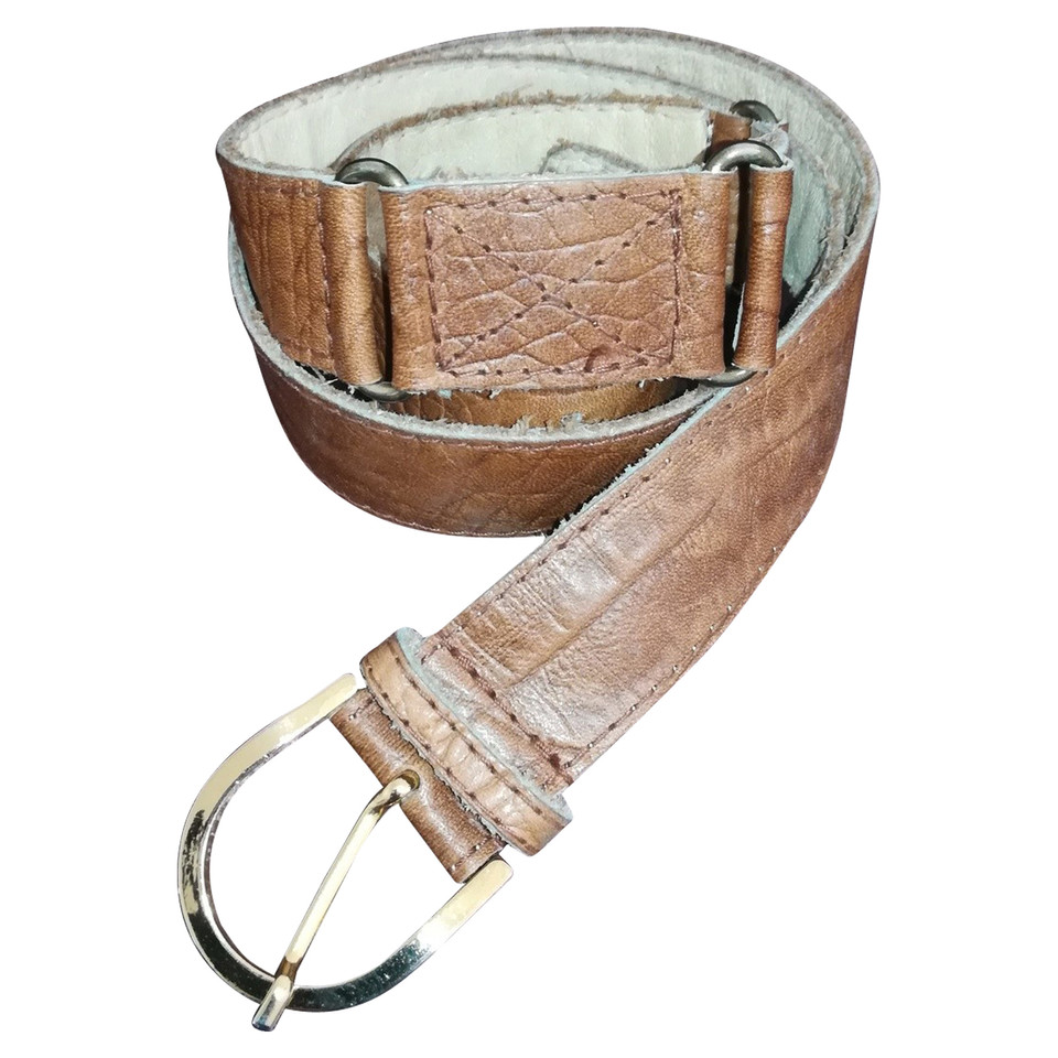 Furla Leather belt with gold buckle