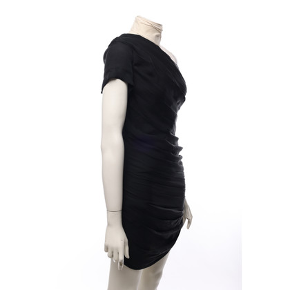 Halston Kleid aus Seide in Schwarz