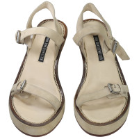 Ann Demeulemeester Sandalen aus Wildleder in Beige