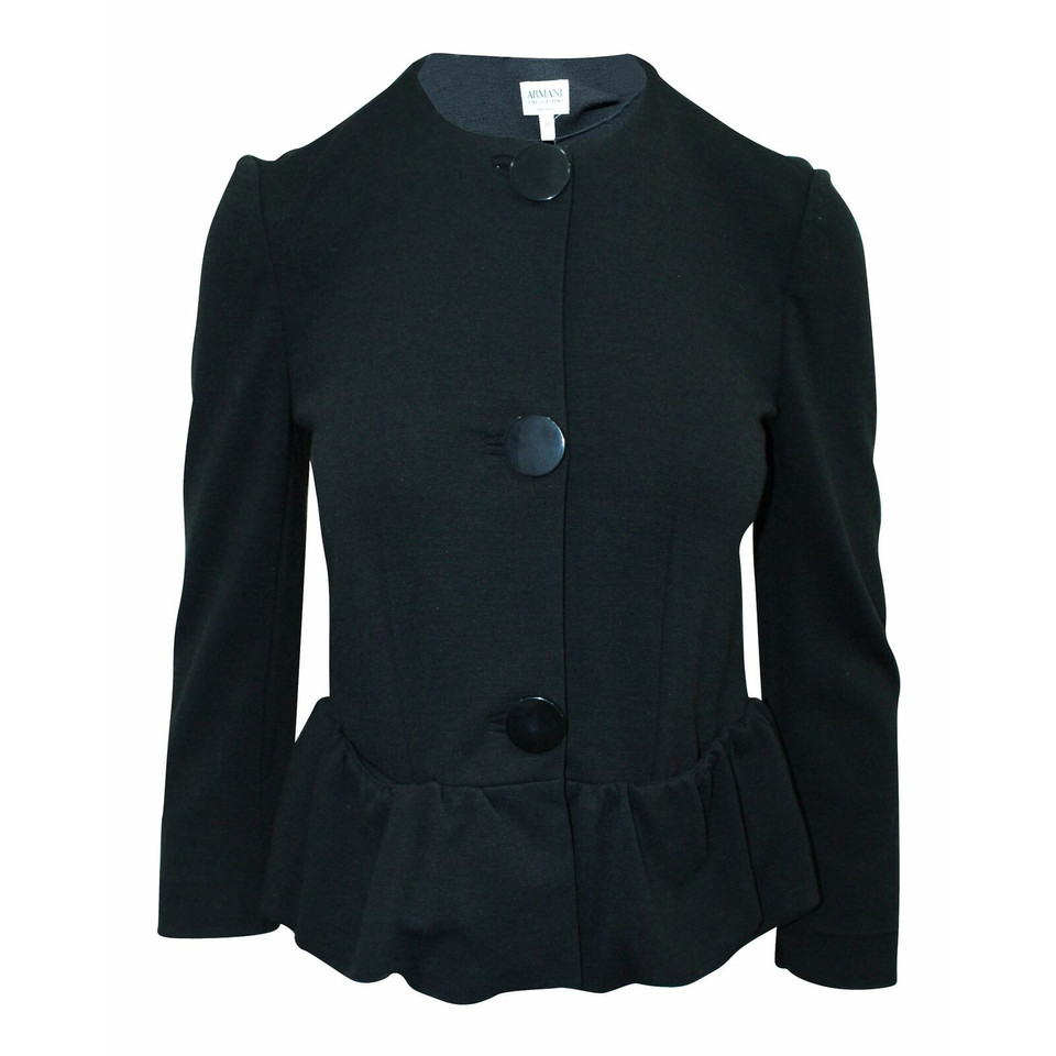 Armani Jacke/Mantel aus Wolle in Schwarz