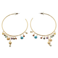 Swarovski Hoop earrings with gemstone bracelet
