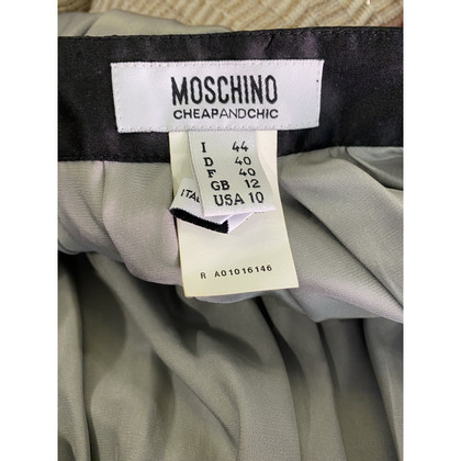 Moschino Cheap And Chic Gonna in Seta in Grigio
