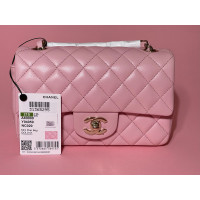 Chanel Classic Flap Bag Mini Rectangle in Pelle in Rosa