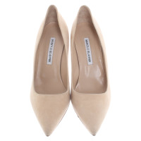 Manolo Blahnik Pumps/Peeptoes Leer in Beige