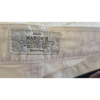 Mason's Paio di Pantaloni in Cotone in Crema