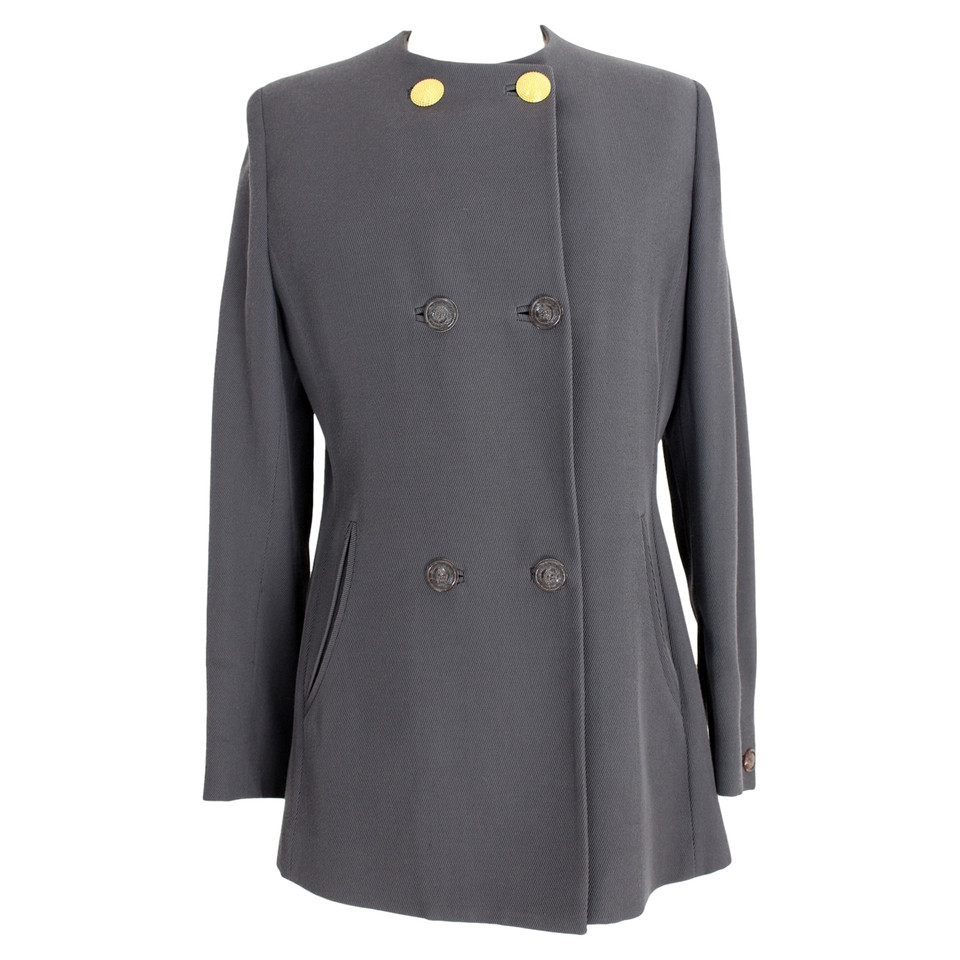 Gianni Versace Jacket/Coat Wool in Grey
