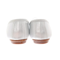 ras Slippers/Ballerinas Leather in Silvery