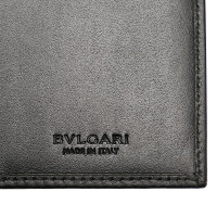 Bulgari Täschchen/Portemonnaie aus Canvas in Schwarz