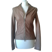 Versace Jacket/Coat Leather in Brown