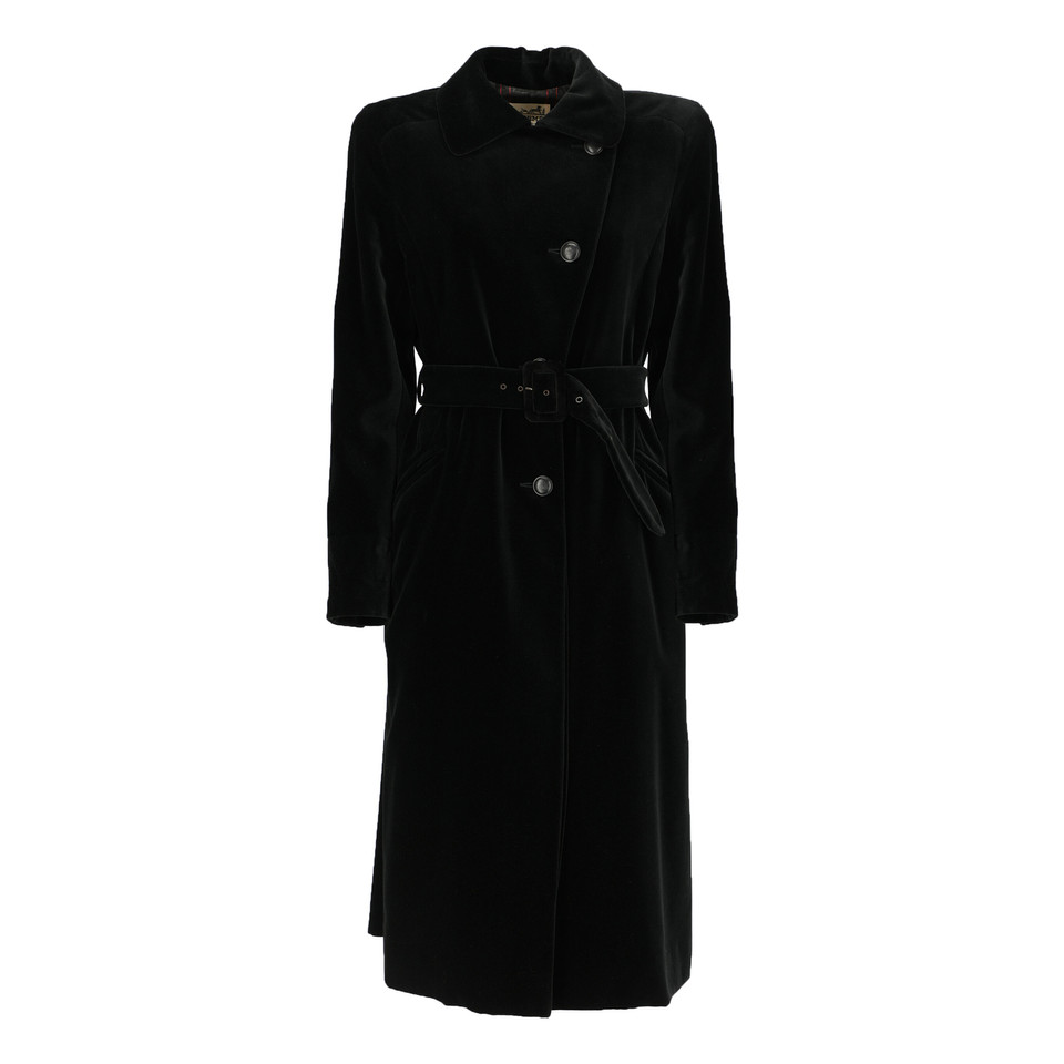 Hermès Jacke/Mantel aus Baumwolle in Schwarz