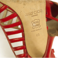 Jimmy Choo Pumps/Peeptoes aus Leder in Rot