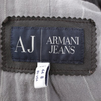 Armani Jeans Veste en cuir noire