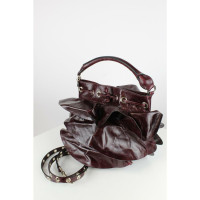 Red (V) Handtasche aus Leder in Bordeaux