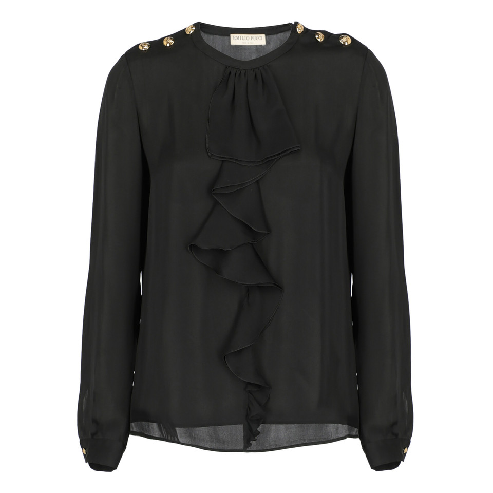 Emilio Pucci Top en Soie en Noir