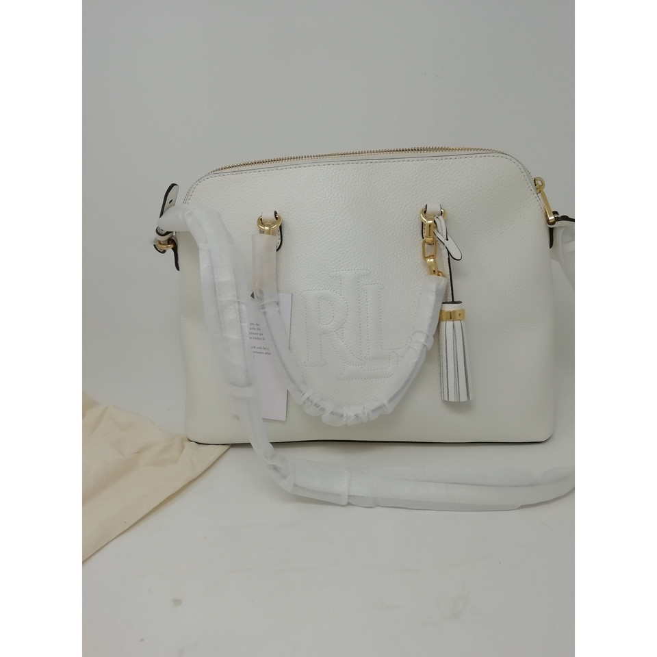 Ralph Lauren Handtasche aus Leder in Weiß