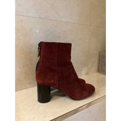 Sandro Ankle boots Suede in Bordeaux