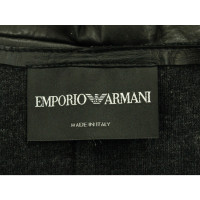 Emporio Armani Jacke/Mantel aus Leder in Schwarz