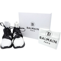 Balmain Sneaker in Pelle in Bianco