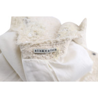 Alice + Olivia Jacke/Mantel aus Baumwolle in Weiß