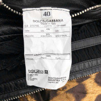 Dolce & Gabbana Giacca/Cappotto in Pelle in Nero