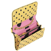 Moschino Reisetasche aus Leder in Gelb