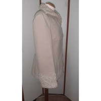 Mariella Burani Jacket/Coat Wool in Beige