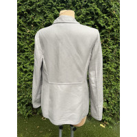 Agnona Jacke/Mantel aus Wolle in Grau