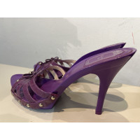 Christian Dior Sandals Patent leather in Violet