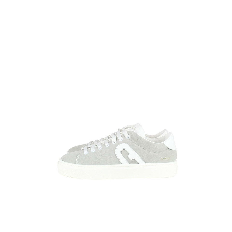 Furla Sneakers aus Leder in Grau