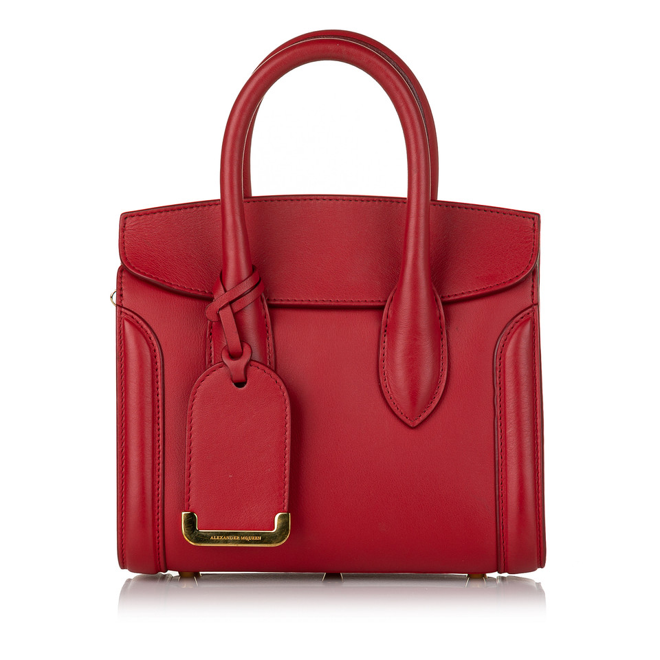 Alexander McQueen Shoulder bag Leather in Red