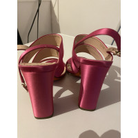 Santoni Sandalen aus Leder in Rosa / Pink