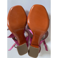 Santoni Sandalen aus Leder in Rosa / Pink
