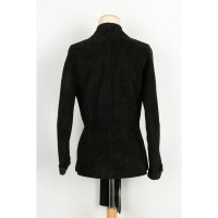 Dior Jacke/Mantel aus Leder in Schwarz