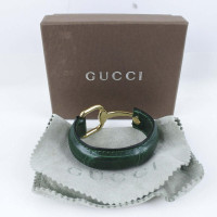 Gucci Armreif/Armband aus Leder in Grün