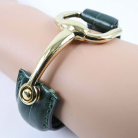 Gucci Armreif/Armband aus Leder in Grün