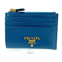 Prada Täschchen/Portemonnaie aus Leder in Blau