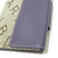 Bulgari Täschchen/Portemonnaie aus Leder in Violett